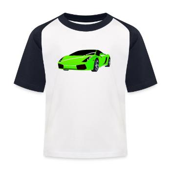 sport auto auto auto liefde - Kinderen baseball T-shirt - wit/navy - Voor