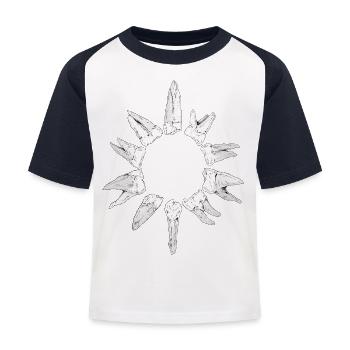 Teeth - Kids' Baseball T-Shirt - white/navy - Front