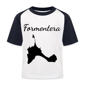 Formentera Îles Baléares Holiday Island Cadeau - T-shirt baseball Enfant - blanc/marine - Devant