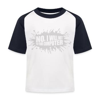 Ne pas réparer votre ordinateur - T-shirt baseball Enfant - blanc/marine - Devant