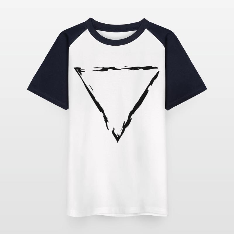 triangle frame edging decorative cool design sty Kids' Baseball T-Shirt