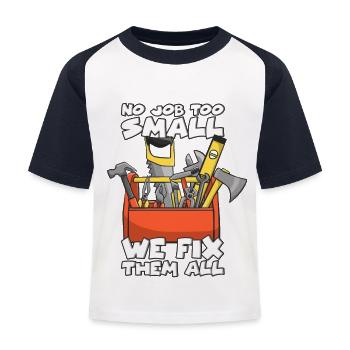 Handwerker - Kinder Baseball T-Shirt - Weiß/Navy - Vorne