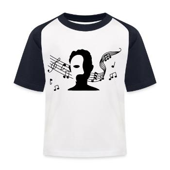Das Phantom der Oper - Kinder Baseball T-Shirt - Weiß/Navy - Vorne