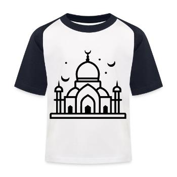 Moschee - Kinder Baseball T-Shirt - Weiß/Navy - Vorne