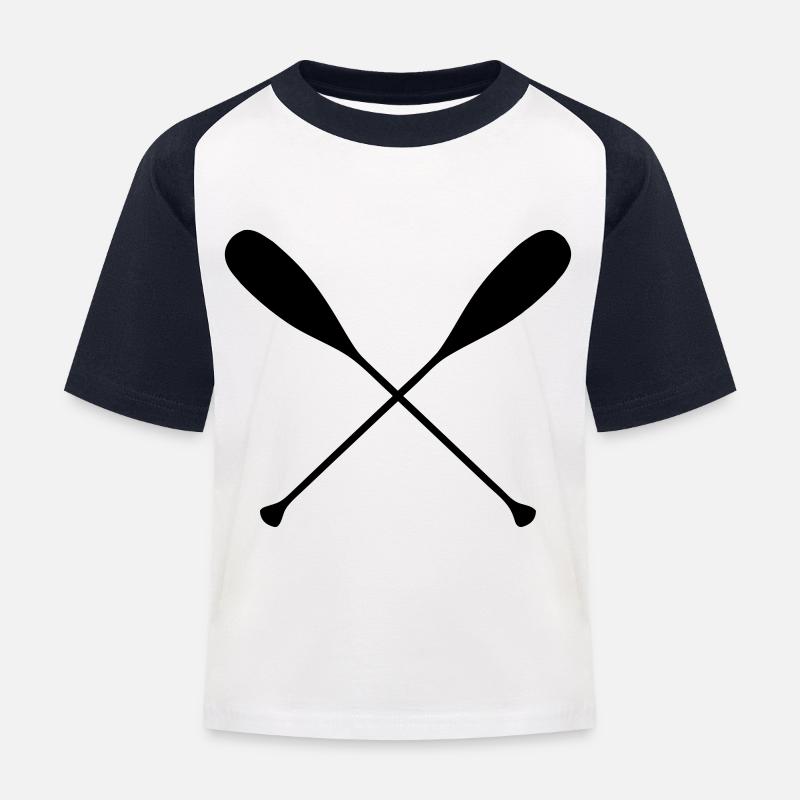Paddle - Kids' Baseball T-Shirt - white/navy