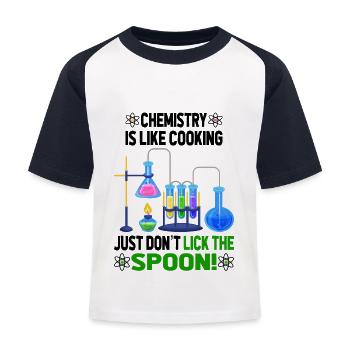 Laboratoire de chimiste Laboratoire de chimiste Cadeau drôle - T-shirt baseball Enfant - blanc/marine - Devant
