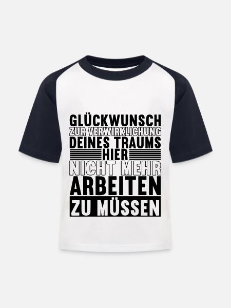 Abschiedsgeschenk Kollegen Jobwechsel - Kinder Baseball T-Shirt - Weiß/Navy