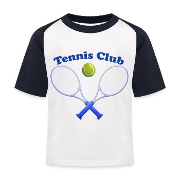 Tennis Club - Kids' Baseball T-Shirt - white/navy - Front