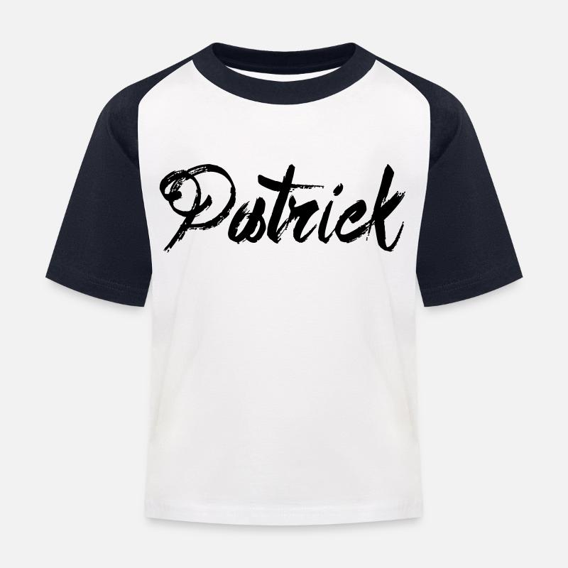 Patrick - T-shirt baseball Enfant - blanc/marine