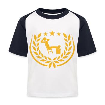 L’homme icône détend la couronne de laurier - T-shirt baseball Enfant - blanc/marine - Devant