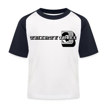 33e anniversaire Idées cadeaux pour lui Chemise homme - T-shirt baseball Enfant - blanc/marine - Devant