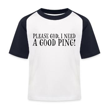 spel - Baseboll-T-shirt barn - vit/marinblå - Fram