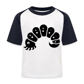 chenille - T-shirt baseball Enfant - blanc/marine - Devant
