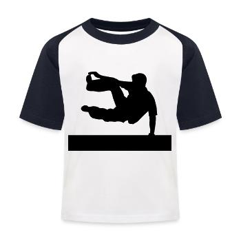Le Parkour - Kinder Baseball T-Shirt - Weiß/Navy - Vorne