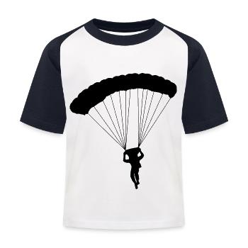 Parachutiste - T-shirt baseball Enfant - blanc/marine - Devant