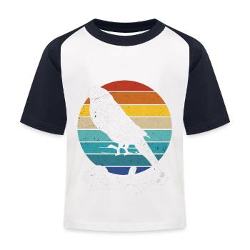 Budgie - Kids' Baseball T-Shirt - white/navy - Front