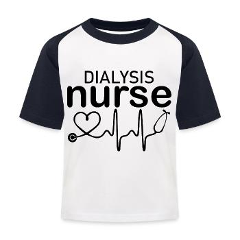Nurse Krankenschwester Corona - Kids' Baseball T-Shirt - white/navy - Front