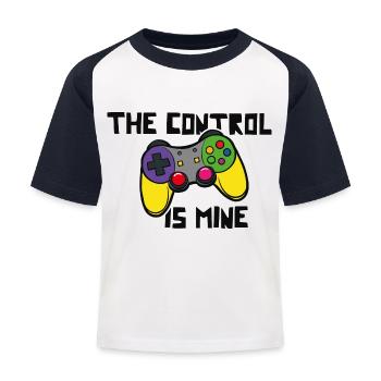 Le contrôle est le mien - T-shirt baseball Enfant - blanc/marine - Devant