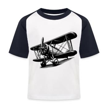 Rêves de haut vol - T-shirt baseball Enfant - blanc/marine - Devant
