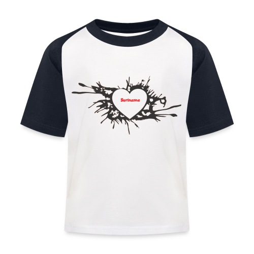 suriname heart - Kinderen baseball T-shirt