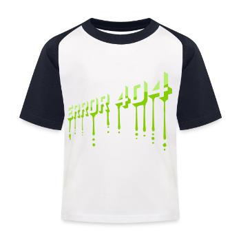 Mucus Drops Erreur 404 - T-shirt baseball Enfant - blanc/marine - Devant