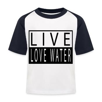 Drôle de natation Triathlon Nageurs Sports d’athlètes - T-shirt baseball Enfant - blanc/marine - Devant