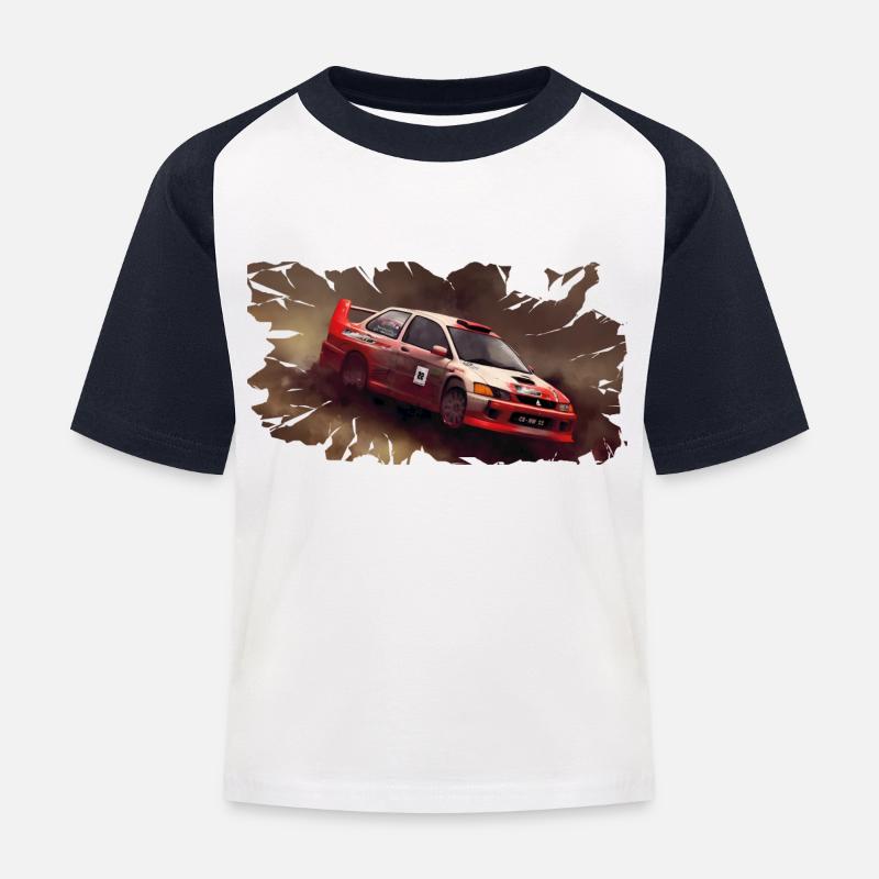 Rally - Evolution - Kinder Baseball T-Shirt - Weiß/Navy