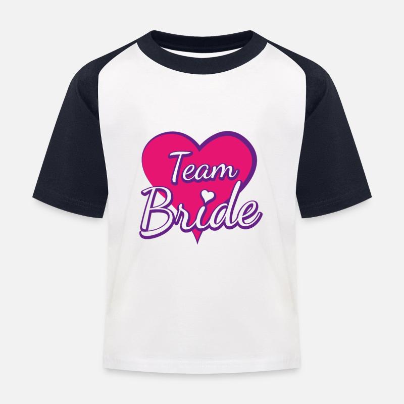 Sposa della squadra - Maglietta da baseball per bambini - bianco/navy
