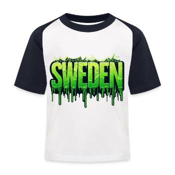 Halloween Happy Horror Monster Blood Spooky Scary - Kids' Baseball T-Shirt - white/navy - Front