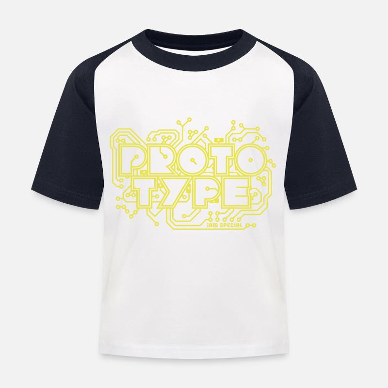 Prototype - I am Special 1c - Baseball T-shirt til børn - hvid/marineblå