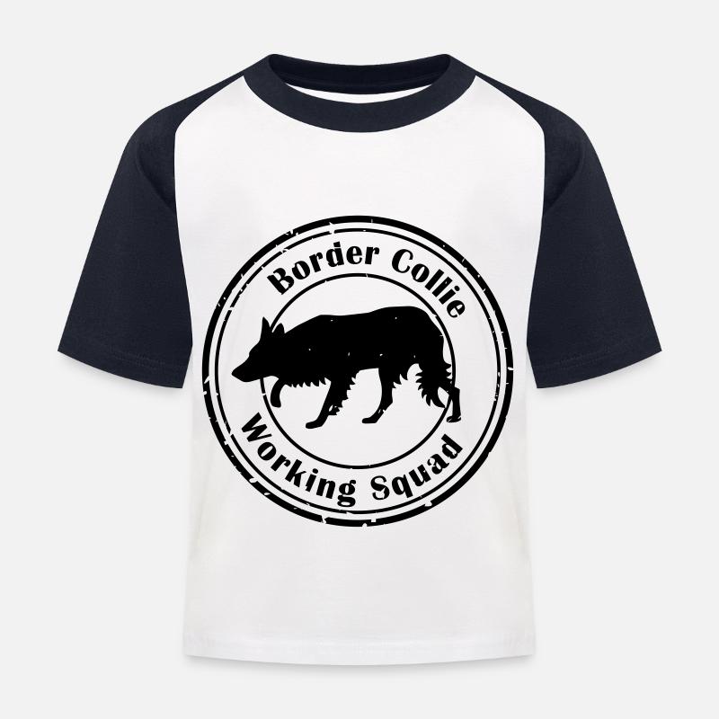 BC Working Squad - Kinder Baseball T-Shirt - Weiß/Navy