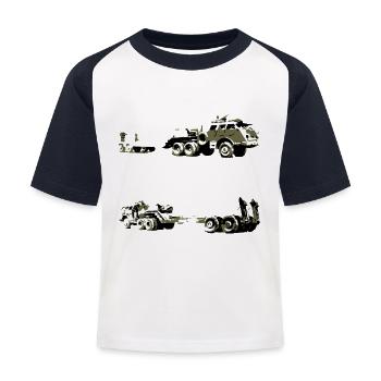 AVM Dragon Wagon M25 TANK TRANSPORTER US Seconde Guerre mondiale - T-shirt baseball Enfant - blanc/marine - Devant