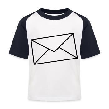 Letter - Kids' Baseball T-Shirt - white/navy - Front