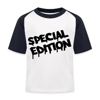 special_edition - Kids' Baseball T-Shirt - white/navy - Front