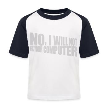 Ne pas réparer votre ordinateur - T-shirt baseball Enfant - blanc/marine - Devant