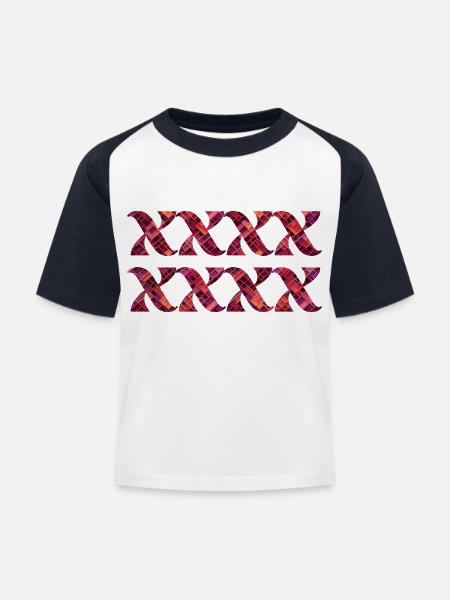 XXXXXXXX - Kinder Baseball T-Shirt - Weiß/Navy