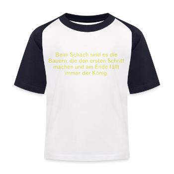 dicton fermier drôle - T-shirt baseball Enfant - blanc/marine - Devant