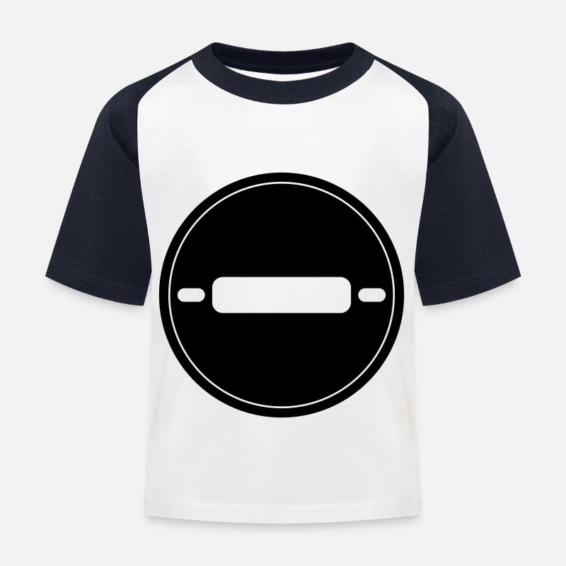 Kitchen roll baking rolling pin - Kids' Baseball T-Shirt - white/navy