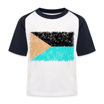 Tschechien INVERS - Kinder Baseball T-Shirt - Weiß/Navy - Vorne