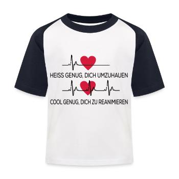 Medizin - Kinder Baseball T-Shirt - Weiß/Navy - Vorne