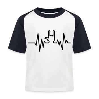 rock - T-shirt baseball Enfant - blanc/marine - Devant