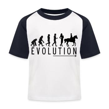 Evolution Reitsport - Kinder Baseball T-Shirt - Weiß/Navy - Vorne