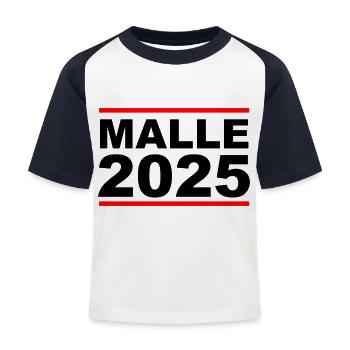 malle 2025 - Kinder Baseball T-Shirt - Weiß/Navy - Vorne