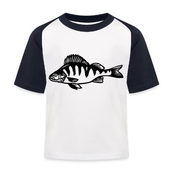 barsch - Kinder Baseball T-Shirt - Weiß/Navy - Vorne