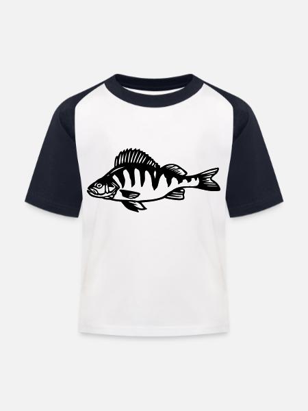 barsch - Kinder Baseball T-Shirt - Weiß/Navy