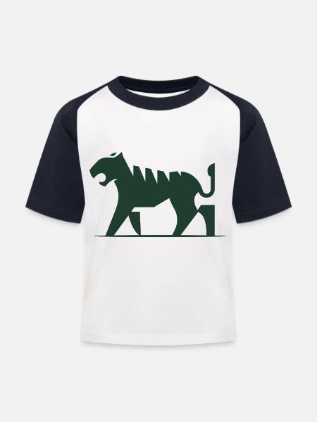 Pitbull Logo - Kinder Baseball T-Shirt - Weiß/Navy