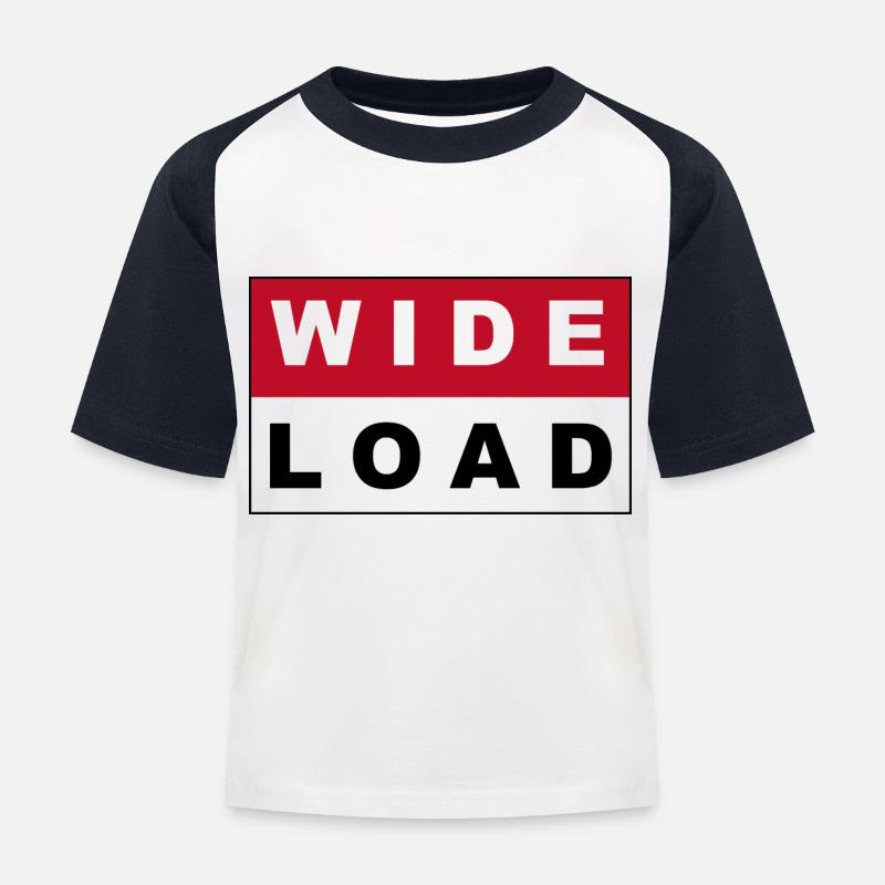 WIDE LOAD - Kinder Baseball T-Shirt - Weiß/Navy