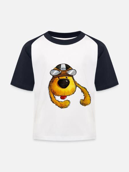 Geheimagent Morris - Kinder Baseball T-Shirt - Weiß/Navy