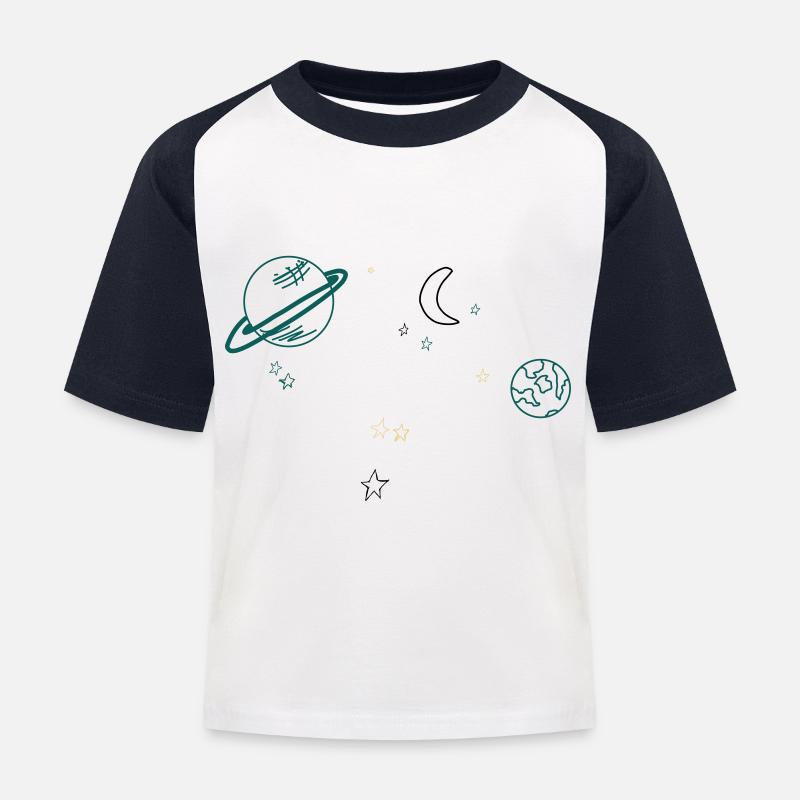 Planètes - T-shirt baseball Enfant - blanc/marine