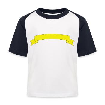 Banner Geel - Kinderen baseball T-shirt - wit/navy - Voor